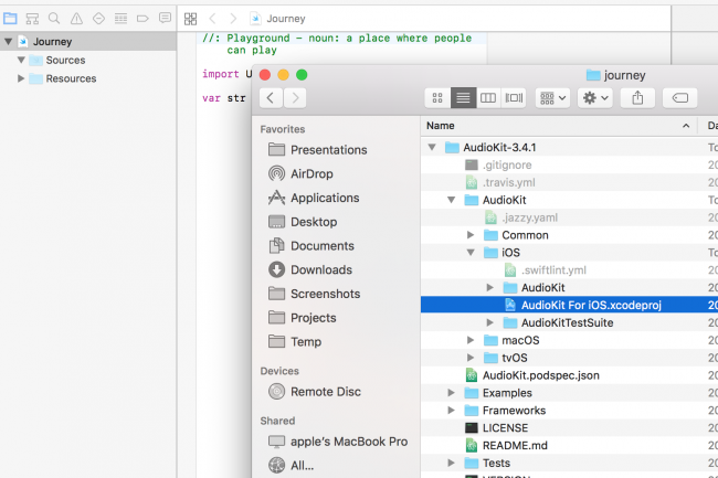 AudioKit Tutorial- AddingAudioKit