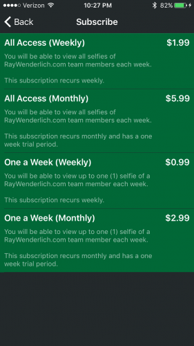 auto-renewable subscriptions rwselfies-subscription-options