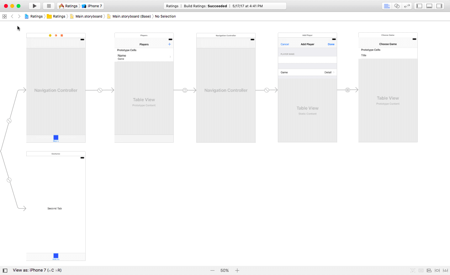 Select Players Scenes