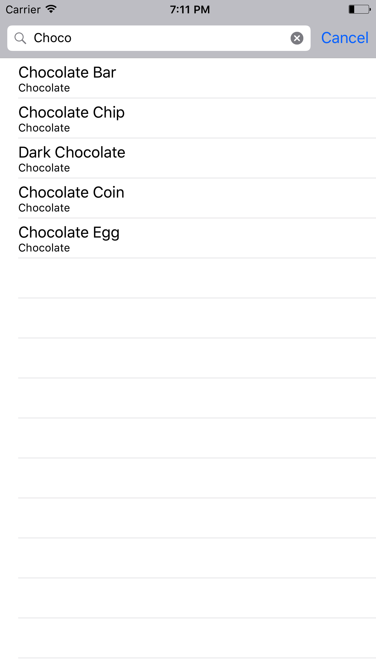 UISearchController Tutorial -Filter