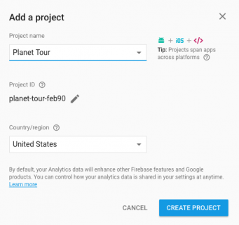 Creating a new project