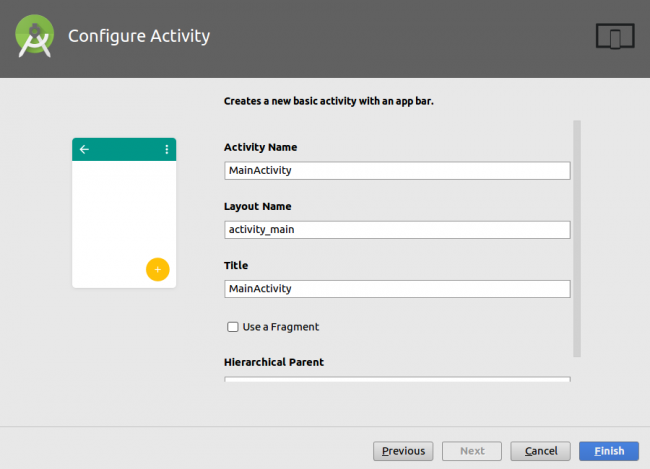 Configure Activity