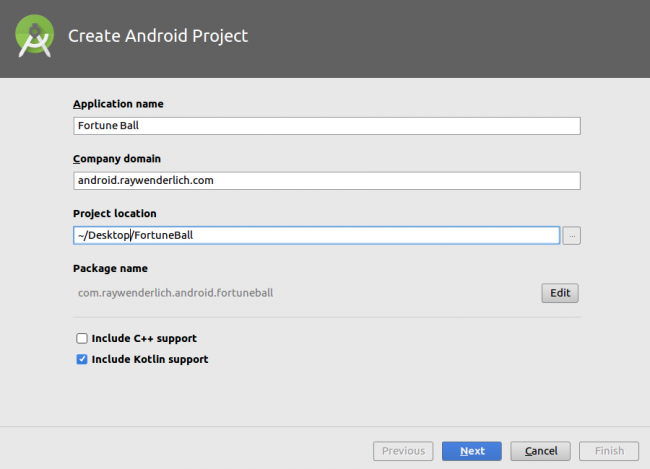 Create Android Project