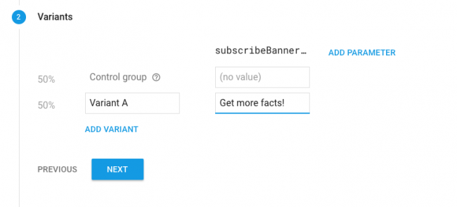 Adding your first variant