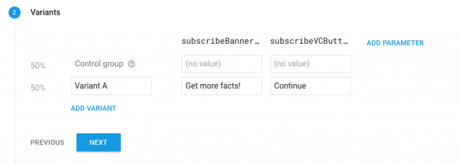 Two parameters, one variant