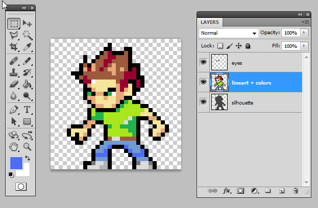 create pixel art characters