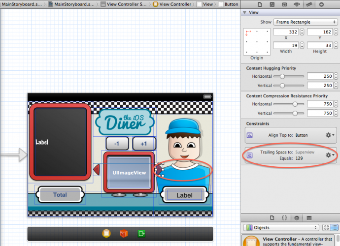 Right facing arrow problems with Auto Layout Right facing arrow problems with Auto Layout