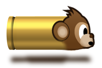 A monkey bullet! Bullet mode enables continuous collision detection.