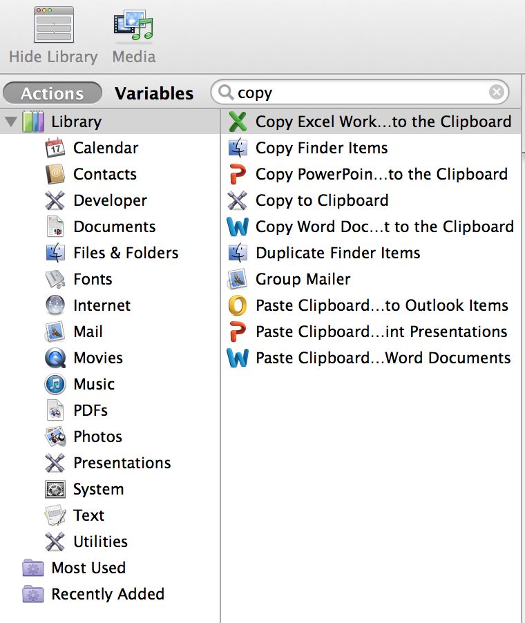 Automator Mac Examples