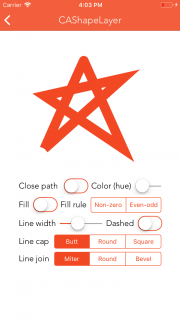 CAShapeLayer properties
