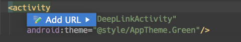 Add a Deep Link Intent Filter:  Generate