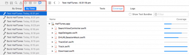 iOS Unit Testing: Code Coverage Report