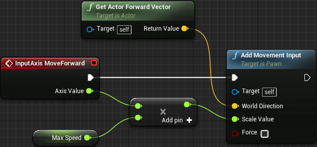 Connecting the Get Actor Forward node