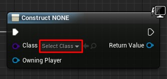 Drop down in which to select class.