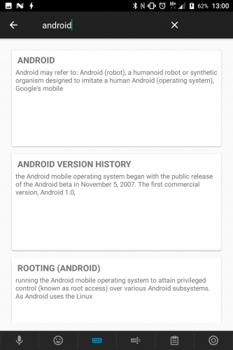 DroidWiki app