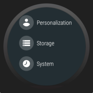 Android Wear settings