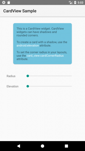 CardView Sample