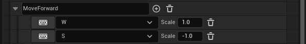 Adjusting the scale in the key mappings, to move forward, the scale is 1.0 and to move backward, -1.0.