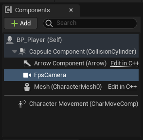 Creating the FPS camera.