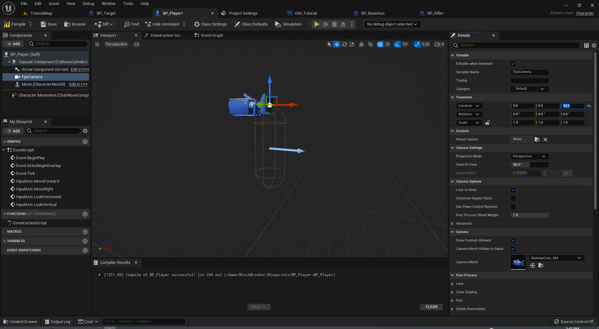 FPS Camera positioning.