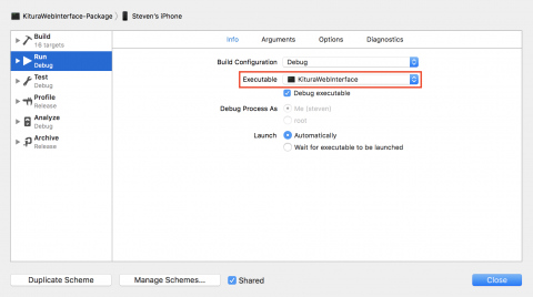 Set executable