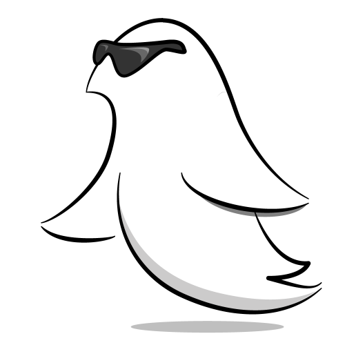 Cool bird with sunglasses