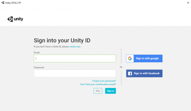 Unity Login