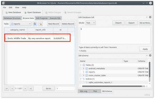 SQL Browser data