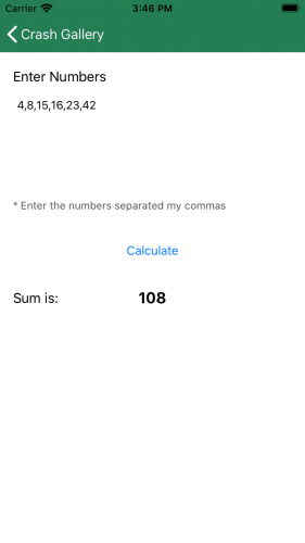 Sum 108 calculated and written on-screen