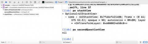 Values shown in Variables View and Console Log