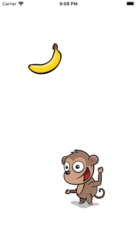 Screen with a monkey and a