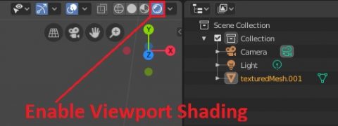 enable viewport shading