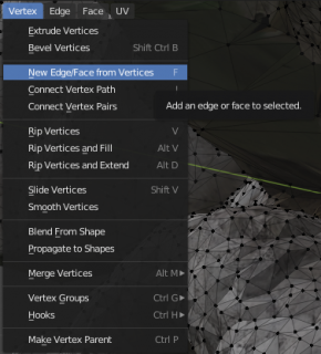 new edge face from vertices in blender