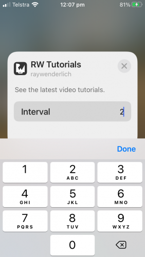 setting a new interval