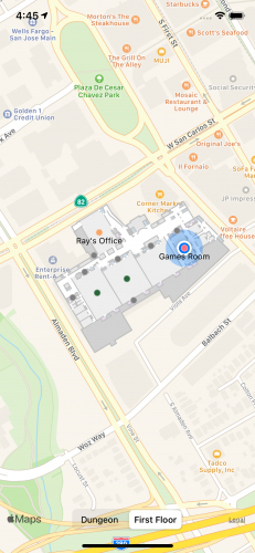 RazeMap showing user location on indoor maps within the RazeWare office