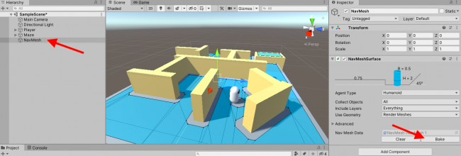 Including invisible objects into navmesh baking - Unity Forum