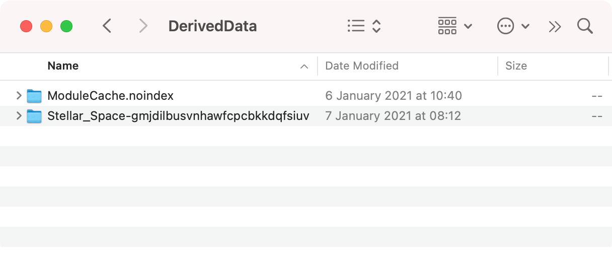 Derived data folder