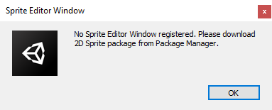 Sprite Editor is not installed by default