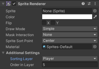 set explosion prefab sorting layer