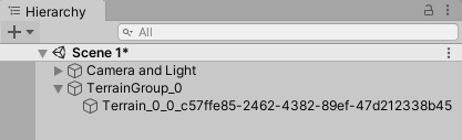 Hierarchy of the Terrain GameObject