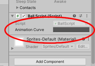 Custom easing function input interface in the Unity Editor.